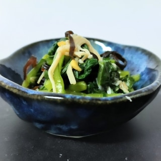 小松菜&えのきで⚝ガーリック風味の塩昆布和え